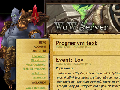 Fun World of Warcraft server website